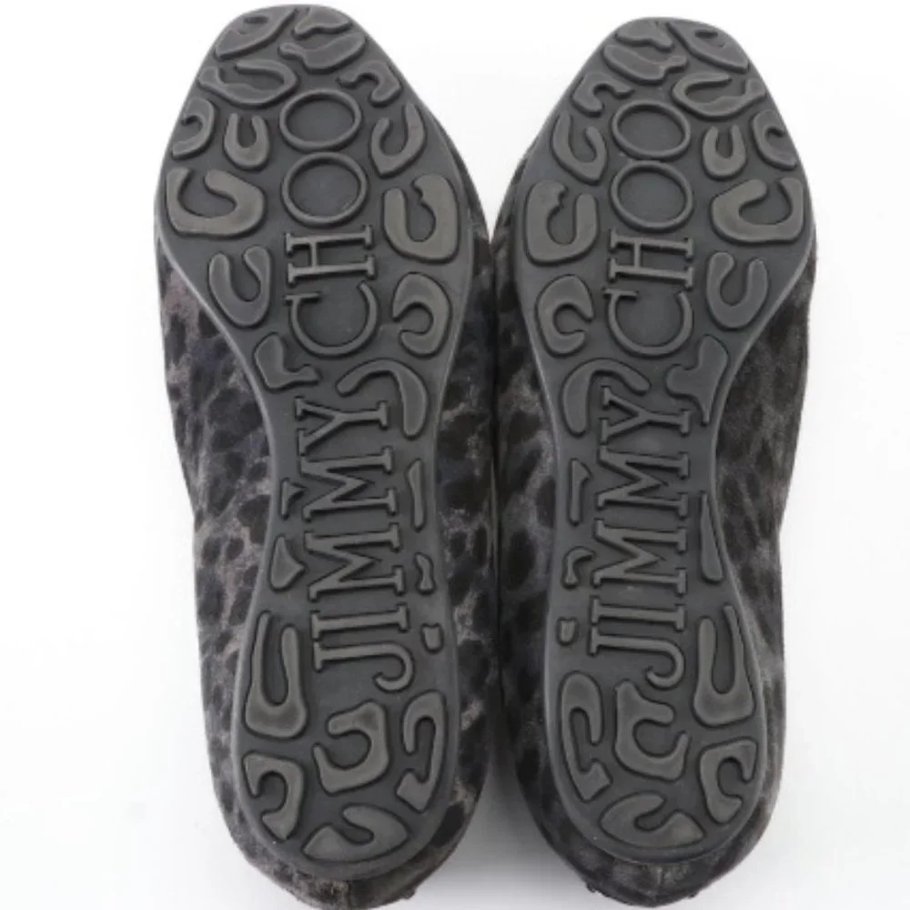 Jimmy Choo Venetian-Style Loafers in Printed Suede with Rubber Soles - Picture 2 of 7